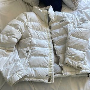 White NorthFace Bomber Puffer